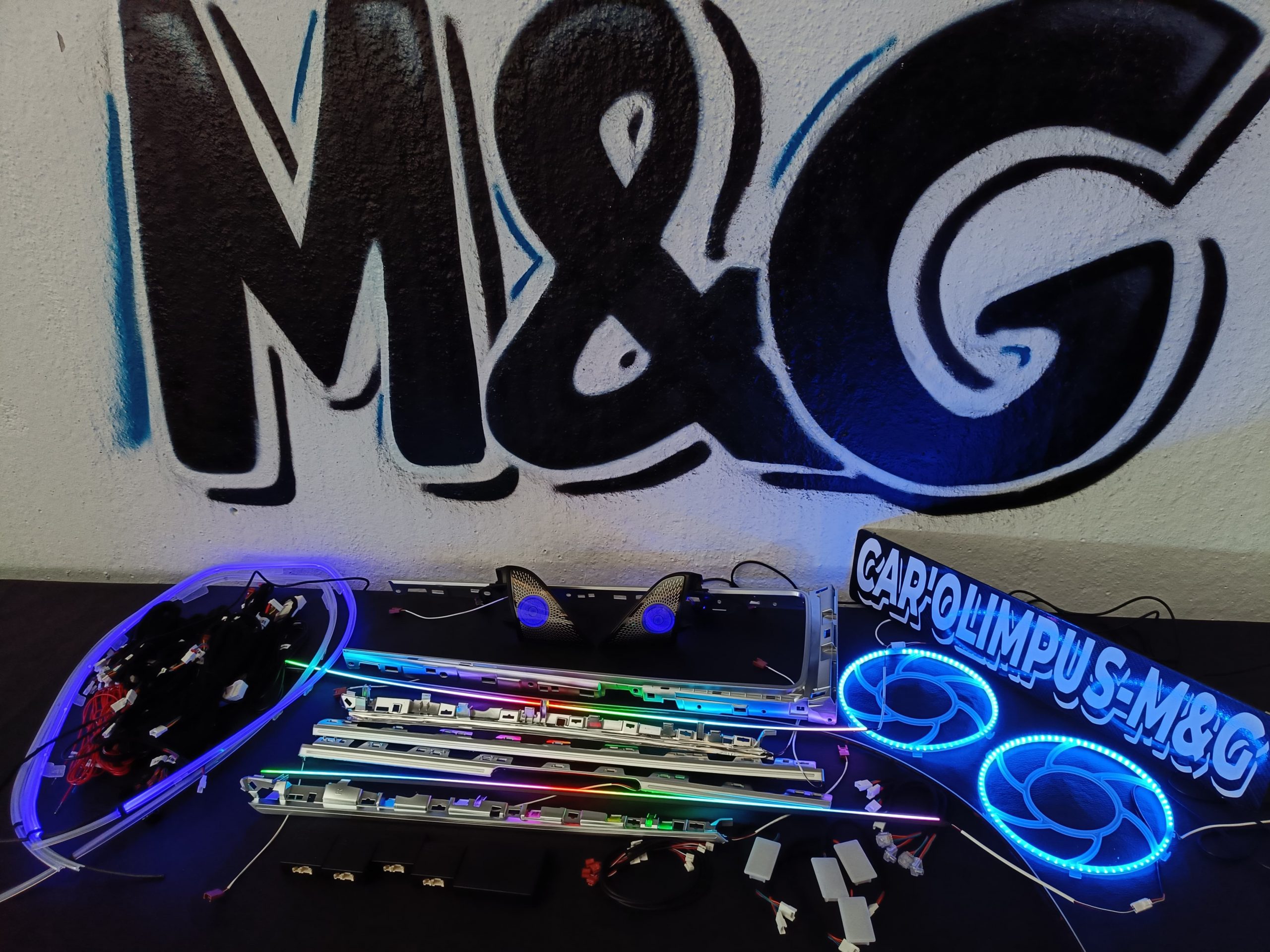 Kit de iluminación interior tono azul